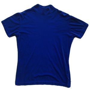 Merona Short Sleeve Mockneck Blue Velvet M